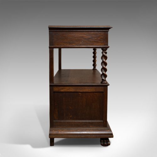 fig 3. Large Antique Buffet, English, Oak, Server, Sideboard, Jacobean Taste, Victorian