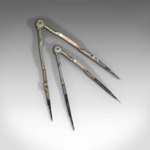 fig 5. Antique Technical Drawing Set, Cartographer, Architect, Harling of London, 1900