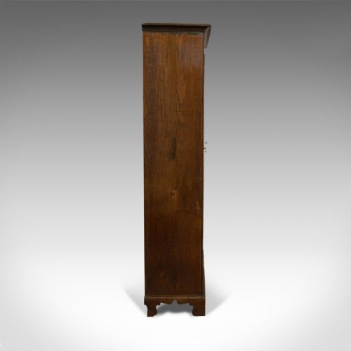 fig 3. Antique Wardrobe, English, Oak, Linen Cabinet, Press Cupboard, Georgian, C.1800