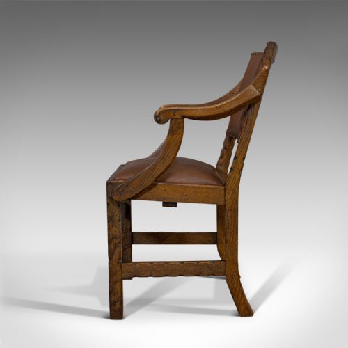 fig 3. Set of 8, Antique Dining Chairs, Oak, Seat, Arts & Crafts, Hamptons, Edwardian