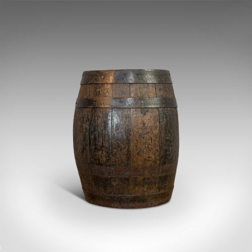 fig 2. Pair Of Antique Whiskey Barrels, Oak, Taunton, Victorian, 1900