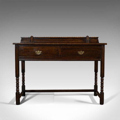 fig 1. Antique Sideboard, English, Oak, Harris Lebus, Edwardian