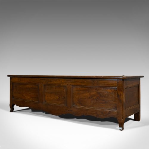 fig 2. Large Antique Coffer, French, Chestnut, Window Seat, Linen Chest, Georgian, 1800