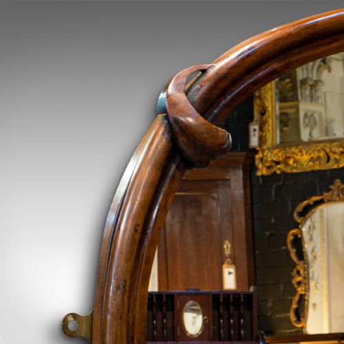 fig 5. Antique Overmantel Mirror, English, Walnut, Glass, Hall, Victorian, Circa 1860