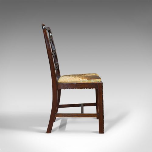 SET OF 4 ANTIQUE LADDER BACK CHAIRS IRISH MAHOGANY DINING SEAT VICTORIAN - ADDITIONAL PHOTO 3