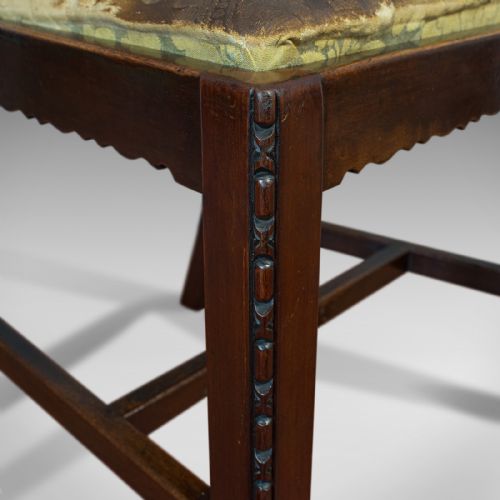 SET OF 4 ANTIQUE LADDER BACK CHAIRS IRISH MAHOGANY DINING SEAT VICTORIAN - ADDITIONAL PHOTO 11