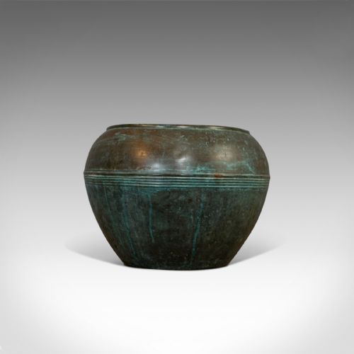 fig 3. Antique Planter, English, Copper, Pot, Jardiniere, Henry Loveridge, Circa 1900