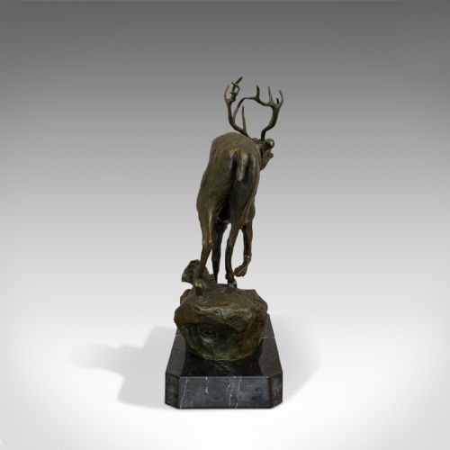 fig 3. Antique Stag Bronze, French, Deer, Elk, Prosper LeCourtier, Victorian, C.1900