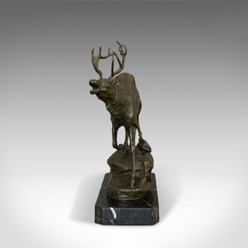 fig 4. Antique Stag Bronze, French, Deer, Elk, Prosper LeCourtier, Victorian, C.1900