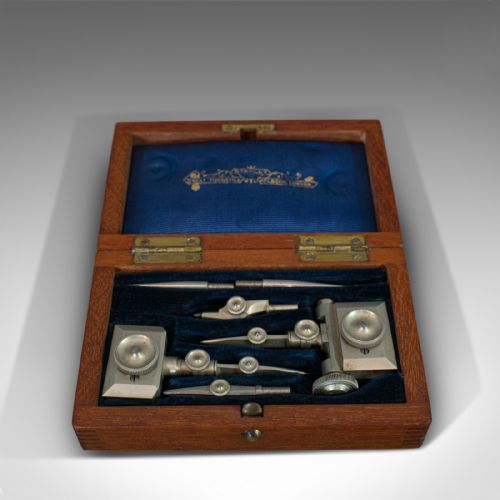 fig 1. Antique Trammel Point Set, Draughtsman's Instruments, Stanley, Victorian, C.1900