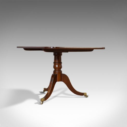Antique Breakfast Table, English, Mahogany, Tilt Top, Dining, Regency, C.1820