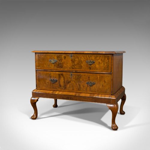 fig 2. Antique Chest on Stand, Walnut, Chest of Drawers, Georgian Revival, Victorian