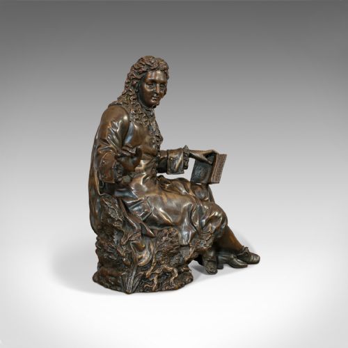 fig 1. Antique Fontaine Figure, French, Bronze, Statue, After Ernest Rancoulet, C.1920
