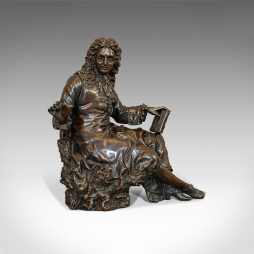 fig 2. Antique Fontaine Figure, French, Bronze, Statue, After Ernest Rancoulet, C.1920