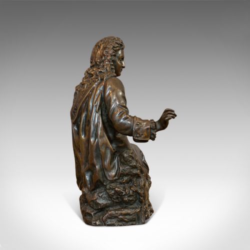 fig 3. Antique Fontaine Figure, French, Bronze, Statue, After Ernest Rancoulet, C.1920