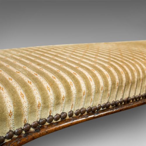 fig 4. Long Antique Foot Stool, English, Coaching, Fireside, Early Victorian, C.1840