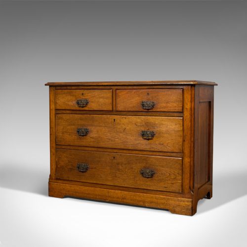 fig 2. Antique Chest of Drawers, English, Walnut, Bedroom, Edwardian, C.1910