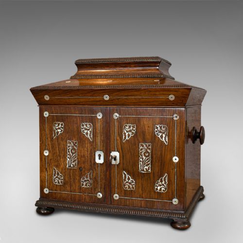 fig 2. Antique Gentleman's Correspondence Box, Campaign, Travel Case, Regency, C.1820