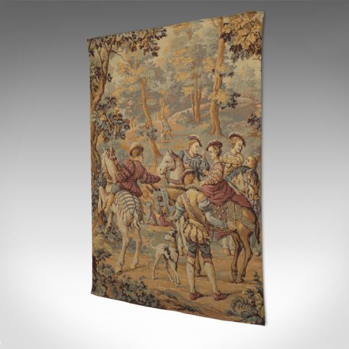 fig 2. Antique Verdure Tapestry, French, Decorative Panel, Wall Covering, Victorian