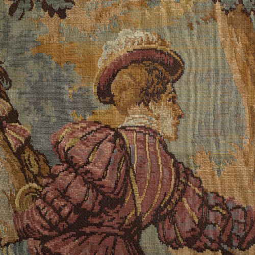 fig 4. Antique Verdure Tapestry, French, Decorative Panel, Wall Covering, Victorian