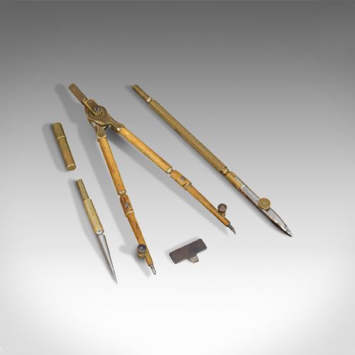 fig 4. Small Antique Cartographer's Tool Set, German, Draughtsman's Instrument, Riefler