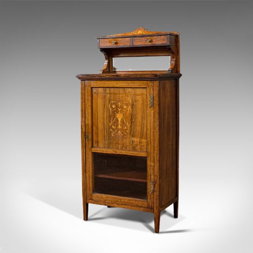fig 2. Antique Music Cabinet, English, Rosewood, Side, Hall Stand, Edwardian, C.1910
