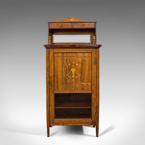 fig 3. Antique Music Cabinet, English, Rosewood, Side, Hall Stand, Edwardian, C.1910