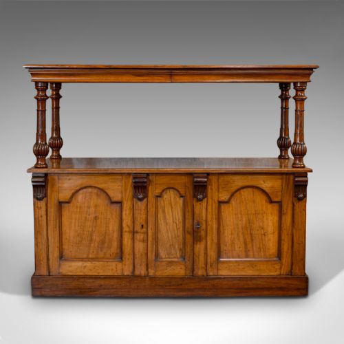 fig 1. Large Antique Buffet, English, Walnut, Server, Sideboard, William IV, Circa 1830