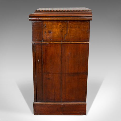 fig 3. Tall Antique Side Cabinet, English, Mahogany, Bedside, Nightstand, Regency, 1820