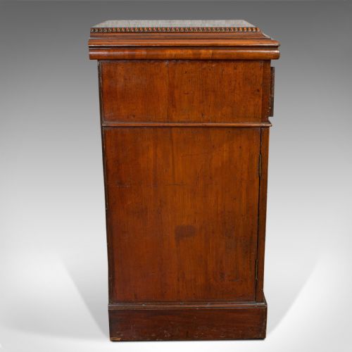 fig 4. Tall Antique Side Cabinet, English, Mahogany, Bedside, Nightstand, Regency, 1820