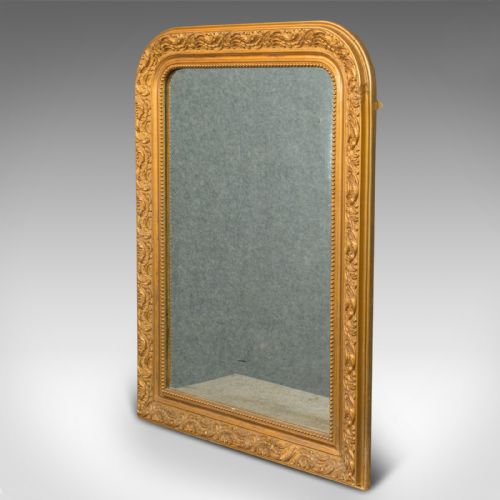 fig 3. Antique Wall Mirror, English, Gilt Gesso, Neo Classical Revival, Victorian, 1900