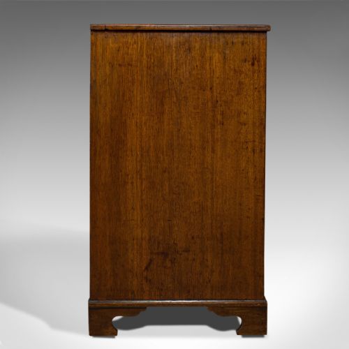 fig 3. Antique Chest of Drawers, English, Oak, Tallboy, Early Victorian, Circa 1840
