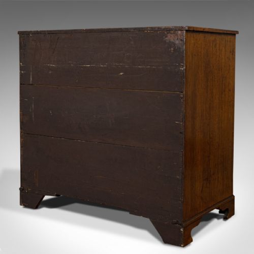 fig 4. Antique Chest of Drawers, English, Oak, Tallboy, Early Victorian, Circa 1840