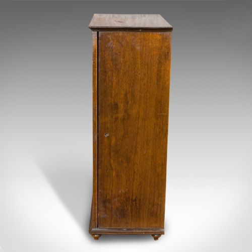 fig 4. Small Antique Smoker's Cabinet, English, Pokerwork, Caddy, Art Nouveau, C.1890