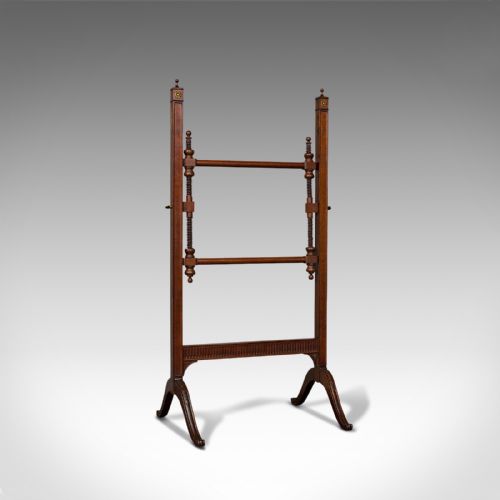 Antique Needlepoint Stretcher, English, Mahogany, Tapestry Frame, Victorian