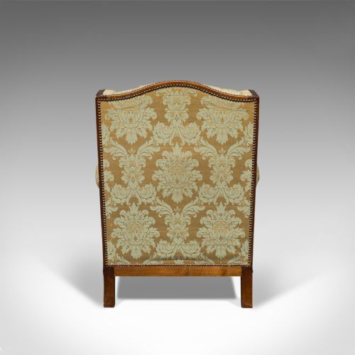 fig 5. Antique Wing-Back Arm Chair, English, Fireside, Lounge, Seat, Edwardian, 1910