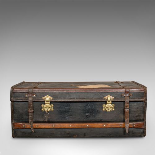 fig 2. Antique Captain's Uniform Travel Case, English, Shipping, Suitcase, Victorian