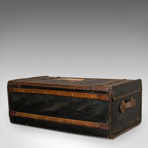 fig 4. Antique Captain's Uniform Travel Case, English, Shipping, Suitcase, Victorian