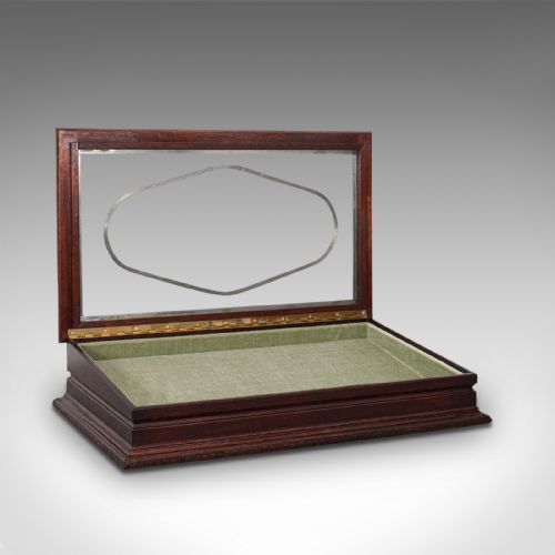fig 1. Antique Jeweller's Display Case, English, Mahogany, Shopfitting, Cabinet, 1910