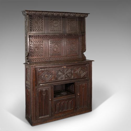 Large Antique Welsh Dresser, British, Oak, William Iii, C.1700