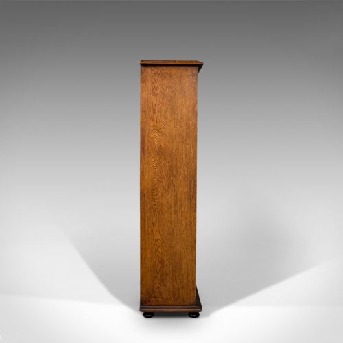 fig 5. Antique Headmaster's Office Bookcase, English, Oak, Cabinet, Edwardian, C.1910