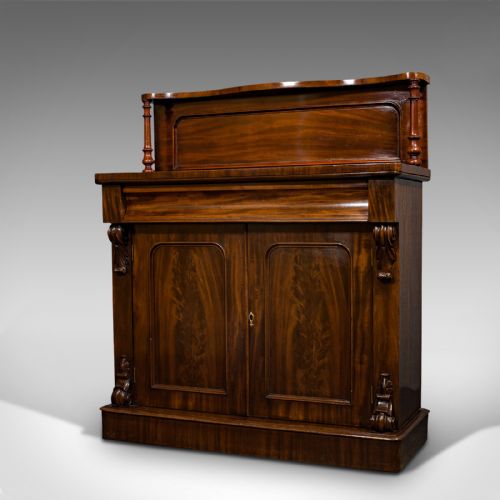 fig 3. Antique Chiffonier, English, Mahogany, Victorian, Circa 1880