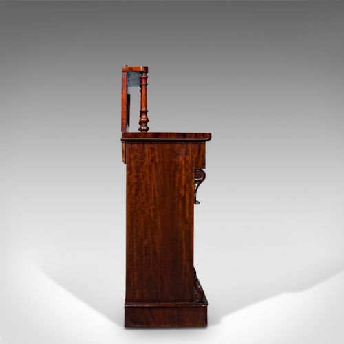 fig 4. Antique Chiffonier, English, Mahogany, Victorian, Circa 1880