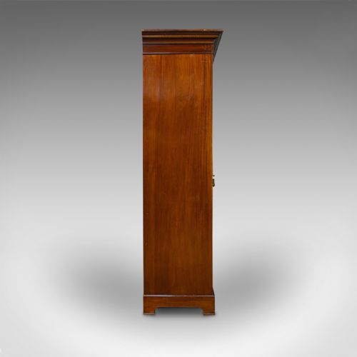 fig 3. Antique Gentleman's Triple Wardrobe, English, Mahogany, Cabinet, Victorian, 1880