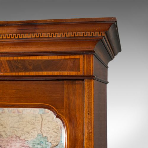 fig 5. Antique Gentleman's Triple Wardrobe, English, Mahogany, Cabinet, Victorian, 1880