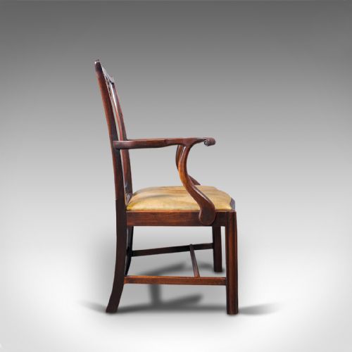 fig 2. Antique, Set of 6, Dining Chairs, English, Mahogany, Leather, Seats, Victorian
