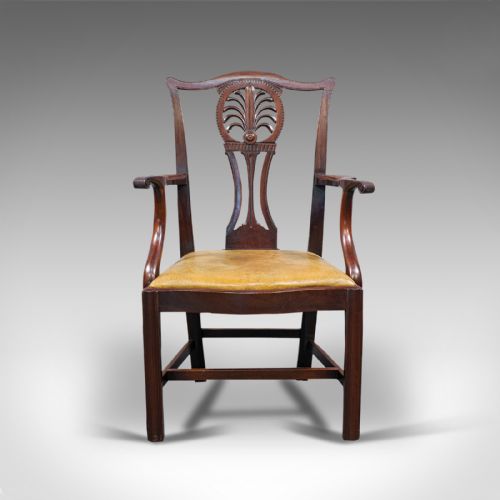 fig 3. Antique, Set of 6, Dining Chairs, English, Mahogany, Leather, Seats, Victorian