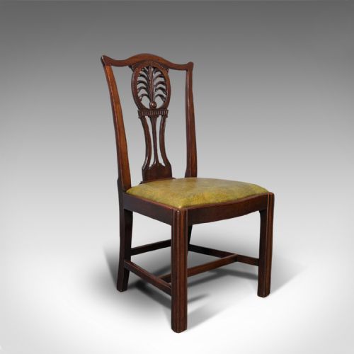 fig 4. Antique, Set of 6, Dining Chairs, English, Mahogany, Leather, Seats, Victorian