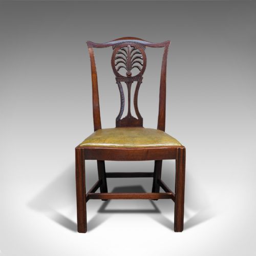 fig 6. Antique, Set of 6, Dining Chairs, English, Mahogany, Leather, Seats, Victorian