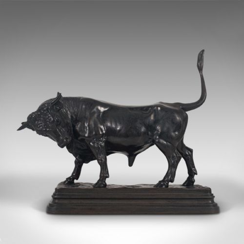 fig 1. Antique Bull Figure, Austrian, Bronze, Study, Statue, 19th Century, Circa 1900